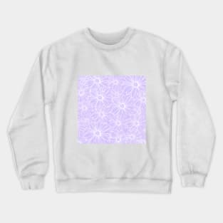 Lilac flower line print Crewneck Sweatshirt